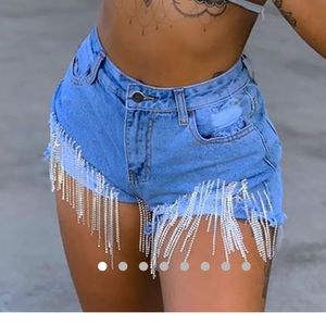Rhinestone shorts